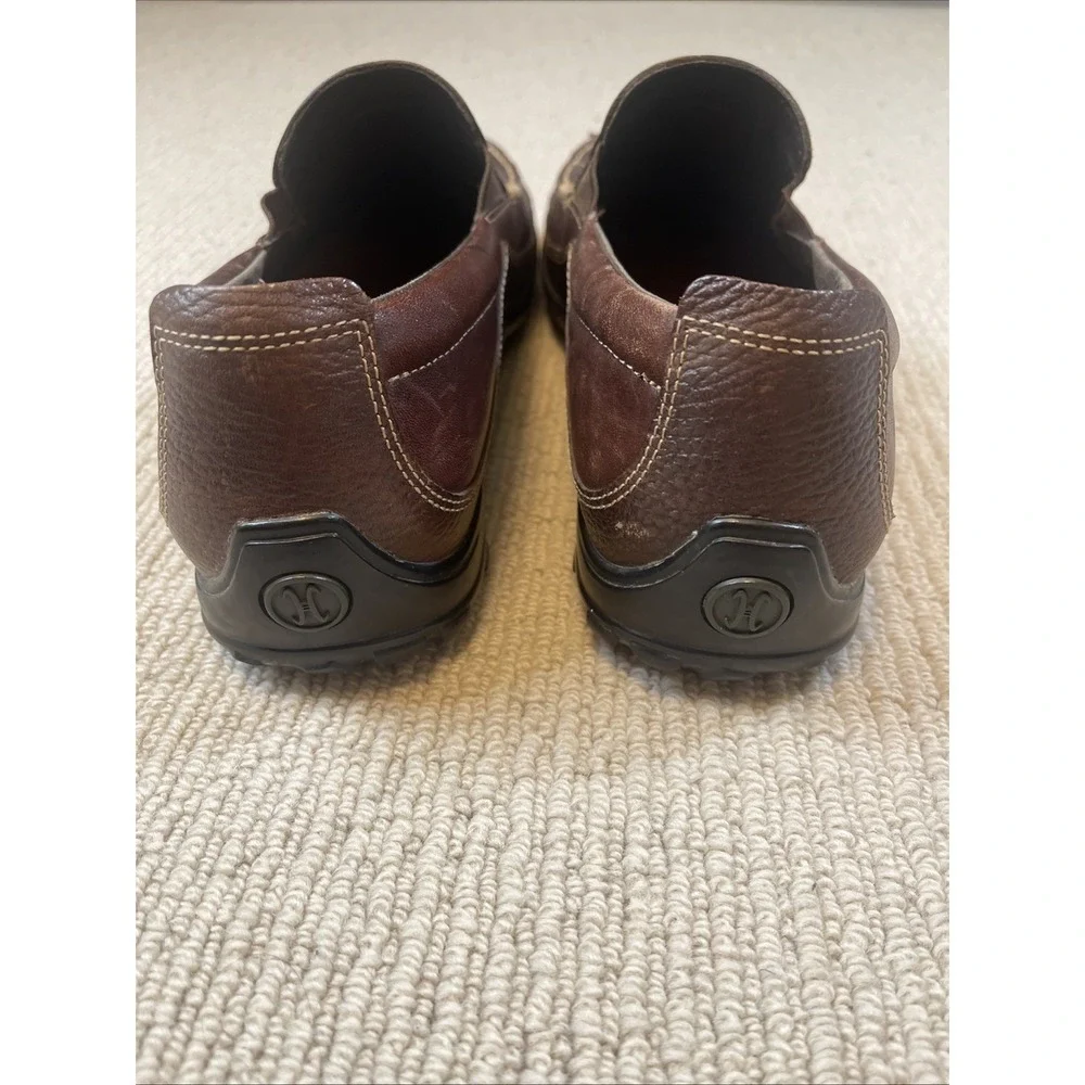 COLE HAAN Men's 9.5 Tucker Venetian Leather Brown Driving Moccasin Loafers